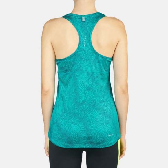 NIKE 🆕 Dry Miler Tank Green & Blue Abstract Print - Picture 6 of 8